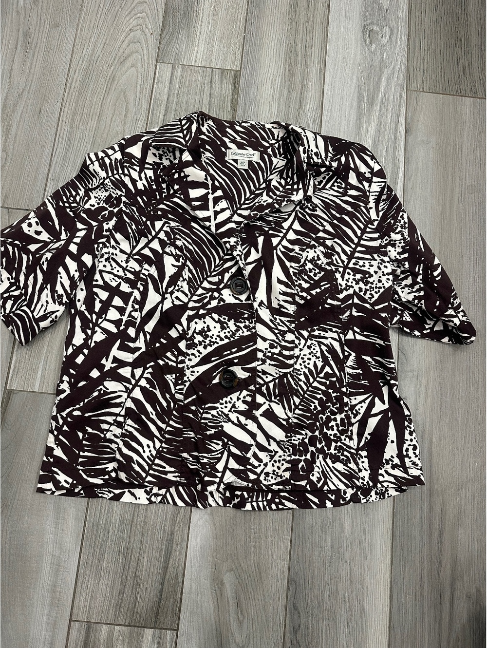 Coldwater Creek Women's Printed Button Front Jacket Size W18